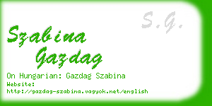 szabina gazdag business card